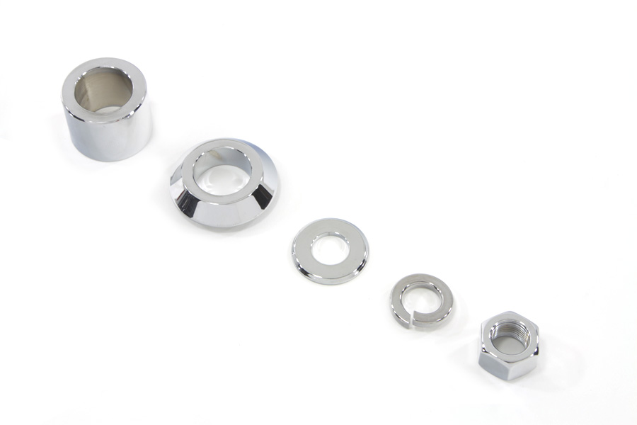 Front Axle Spacer Kit Smooth Style Chrome
