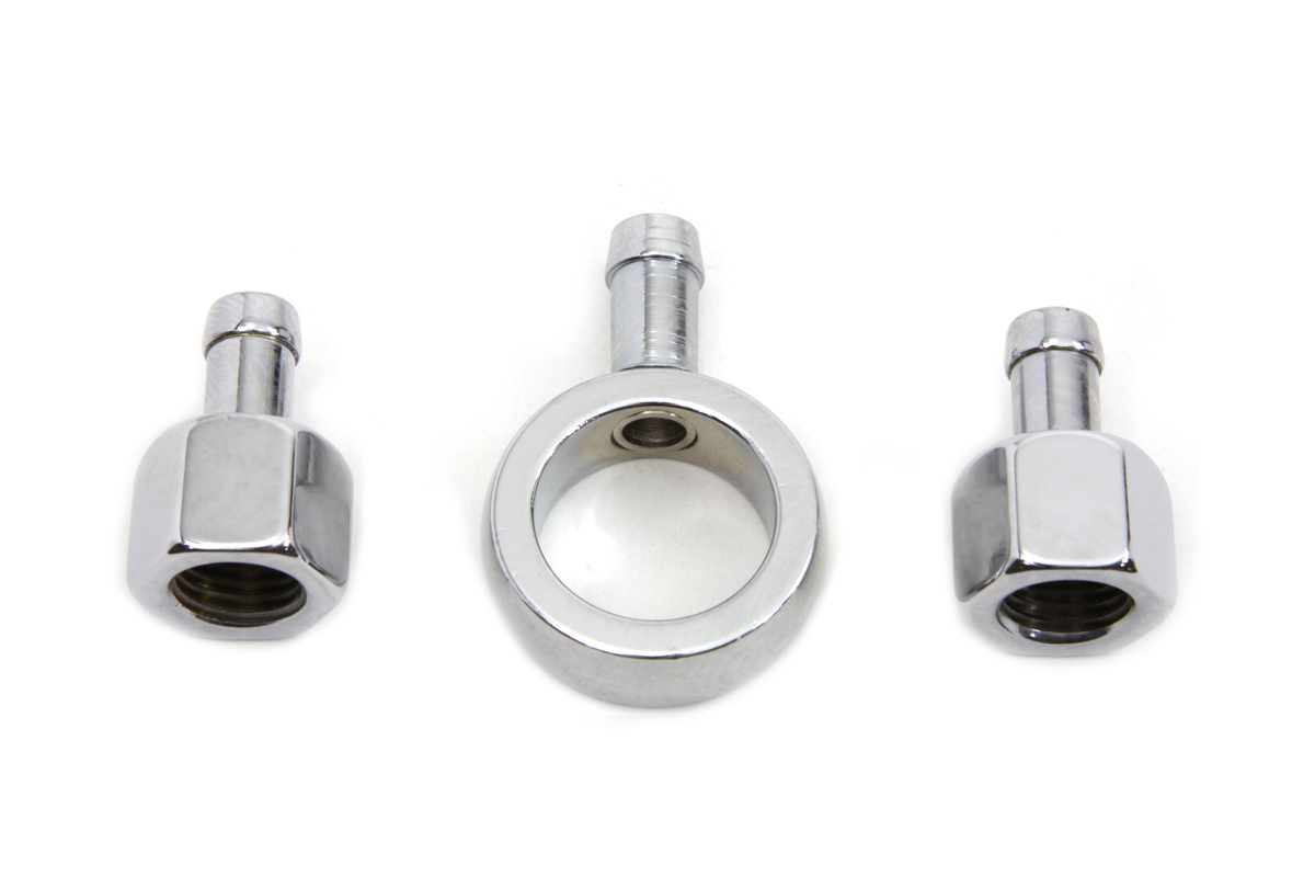 Chrome Gas Tank Fitting Kit