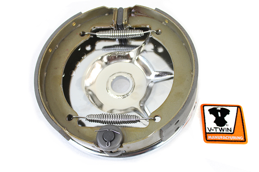 Rear Mechanical Brake Backing Plate Kit Chrome
