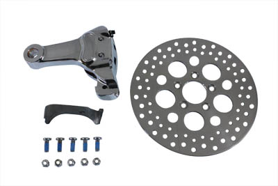 Chrome Rear 4 Piston Caliper and 11-1/2 Disc Kit