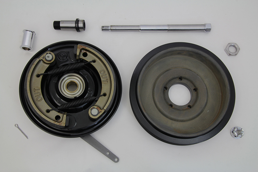 Dual Cam Brake Backing Plate and Brake Drum Kit Black