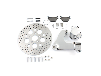 Chrome Rear 2 Piston Caliper and 11-1/2 Disc Kit