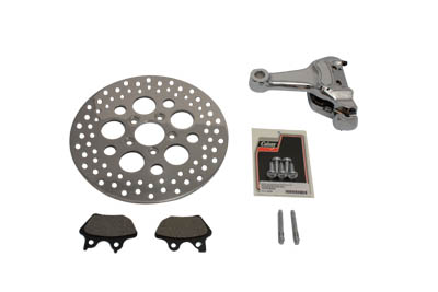 Chrome Rear 4 Piston Caliper and 11-1/2 Disc Kit