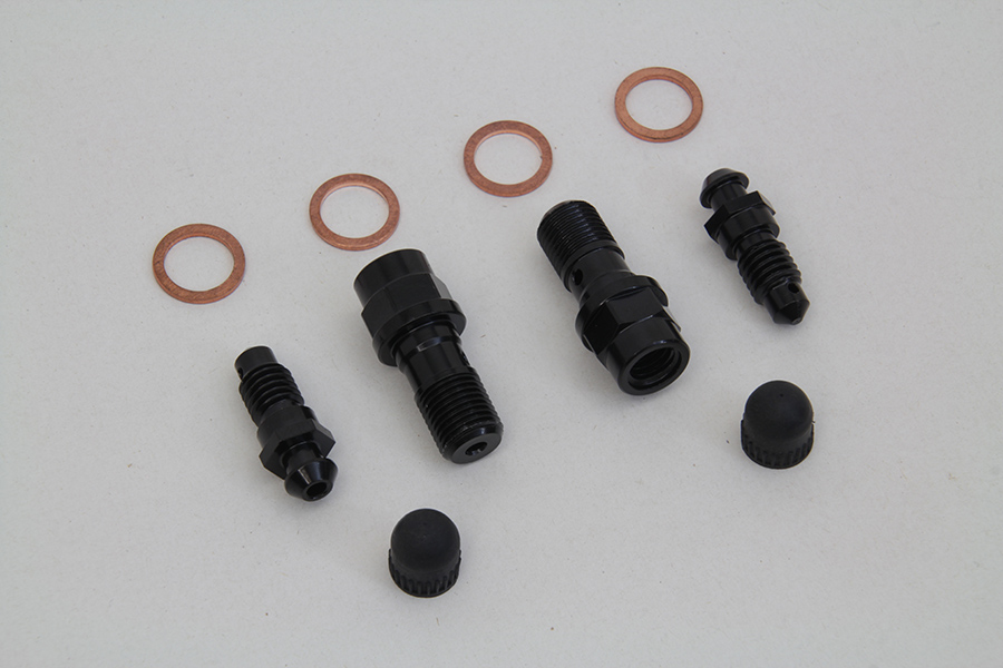 FLT Front Caliper Bleeder Screw Kit Black