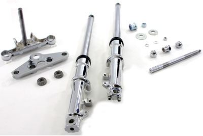 41mm Wide Glide Fork Assembly with Chrome Sliders
