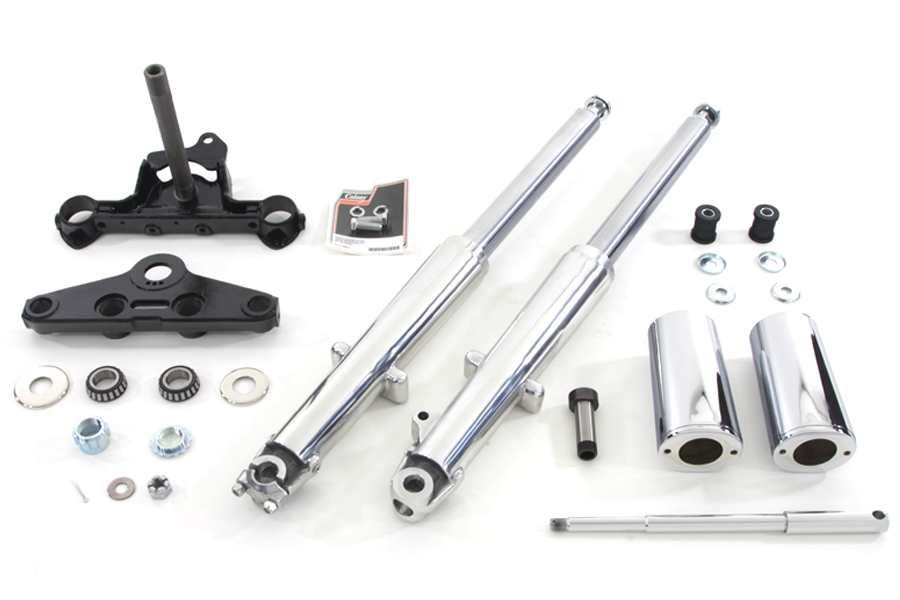 Fork Assembly with Polished Sliders Right Side Drum Brake