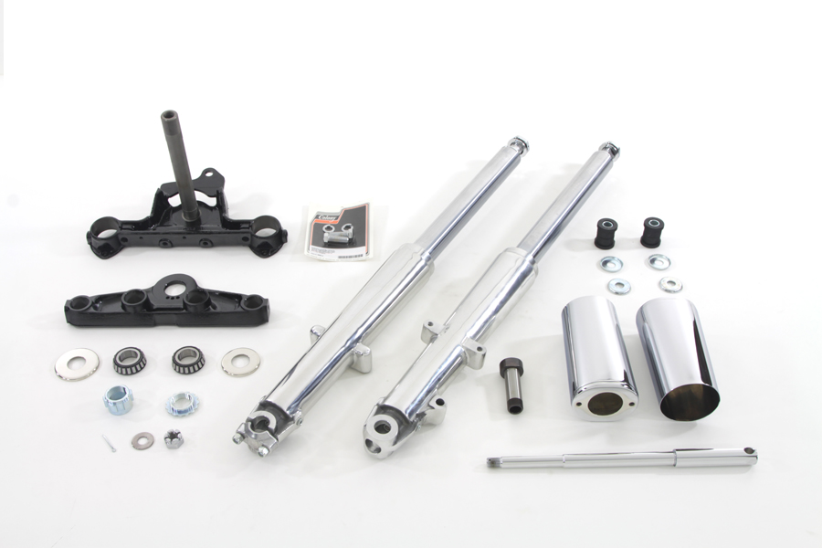 Fork Assembly with Polished Sliders Right Side Drum Brake