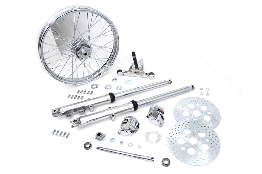 Fork Assembly with Polished Sliders 21 Wheel