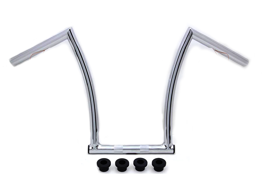 15 Chrome ChiZeled Z-Bar Handlebar with Indents