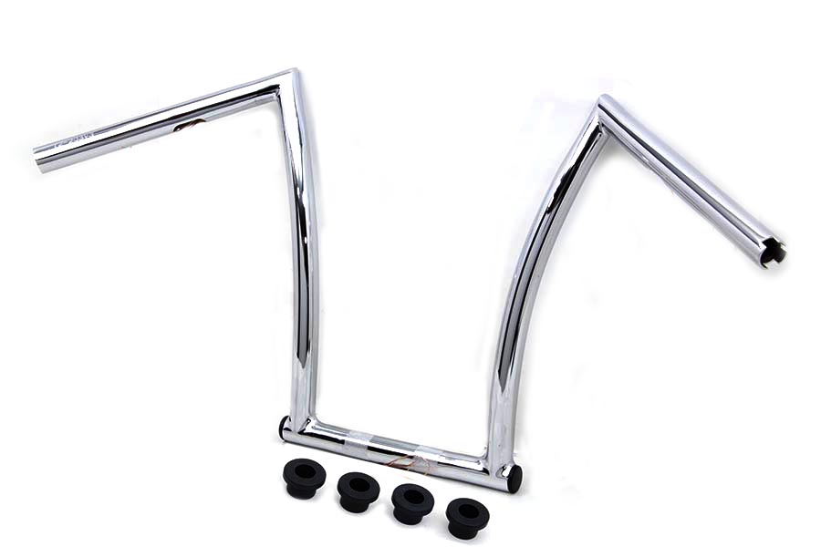 15 Chrome ChiZeled Z-Bar Handlebar with Indents