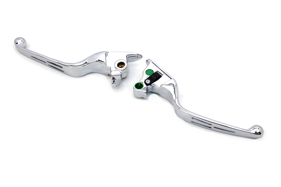 Chrome 3-Slot Wide Hand Lever Set