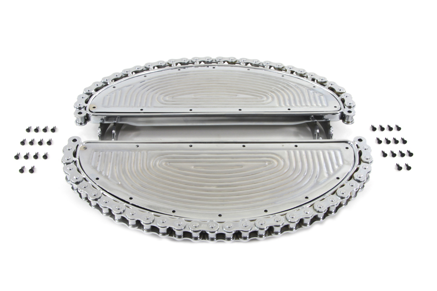 Chrome Driver Footboard Kit Chain Style