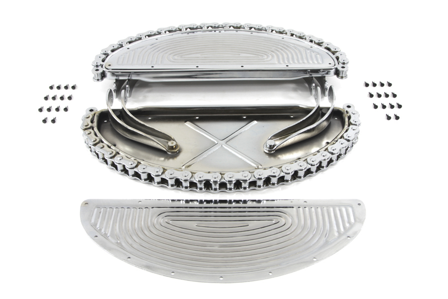 Chrome Driver Footboard Kit Chain Style