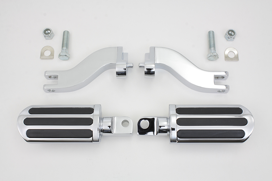 Rail Style Adjustable Footpeg Kit Chrome