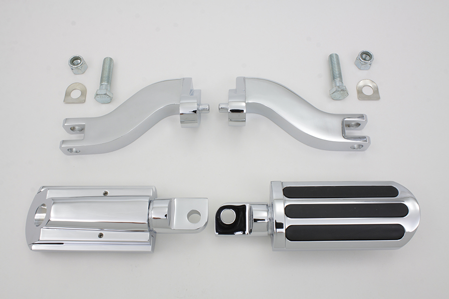 Rail Style Adjustable Footpeg Kit Chrome