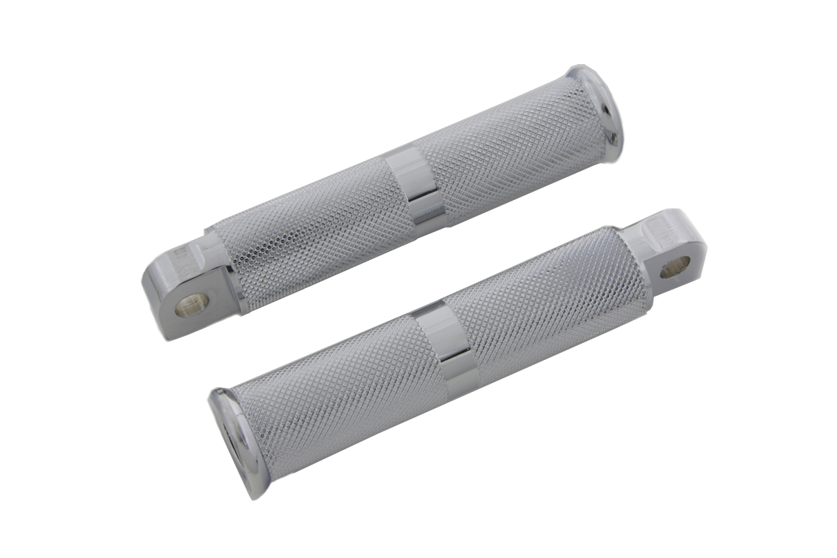 Chrome Hollow Knurled Footpeg Set