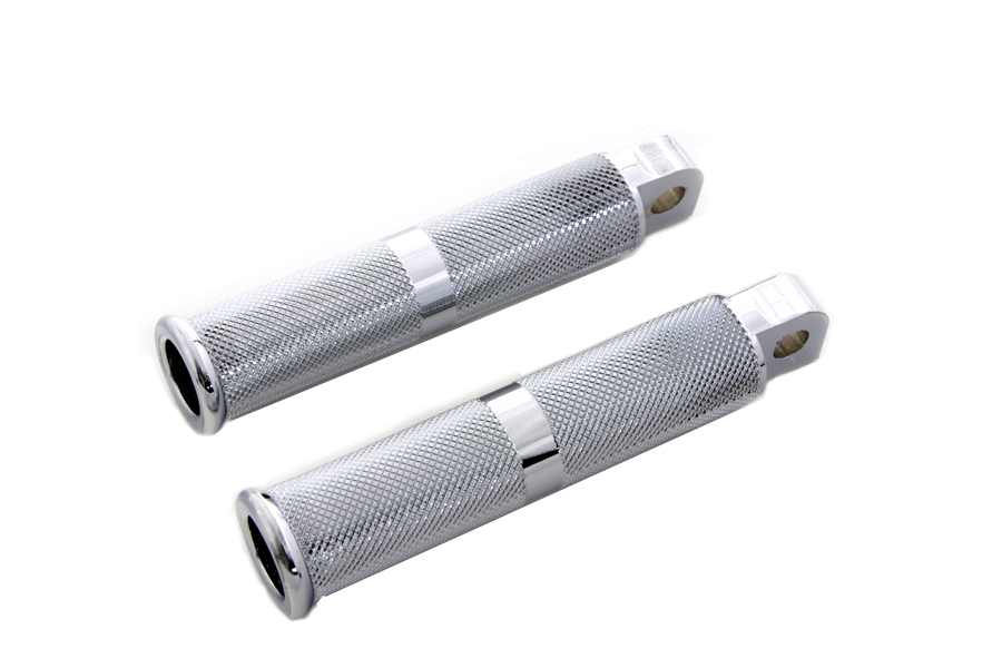 Chrome Hollow Knurled Footpeg Set
