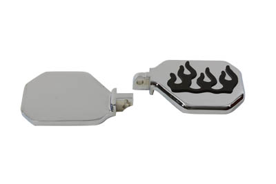 Chrome Mini Peg-board Set with Flame Design