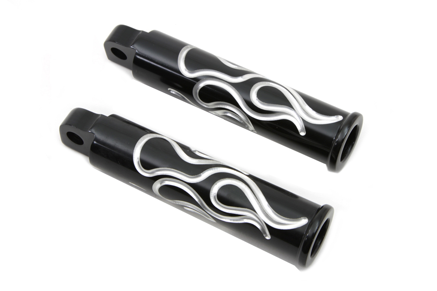 Black Flame Style Footpeg Set