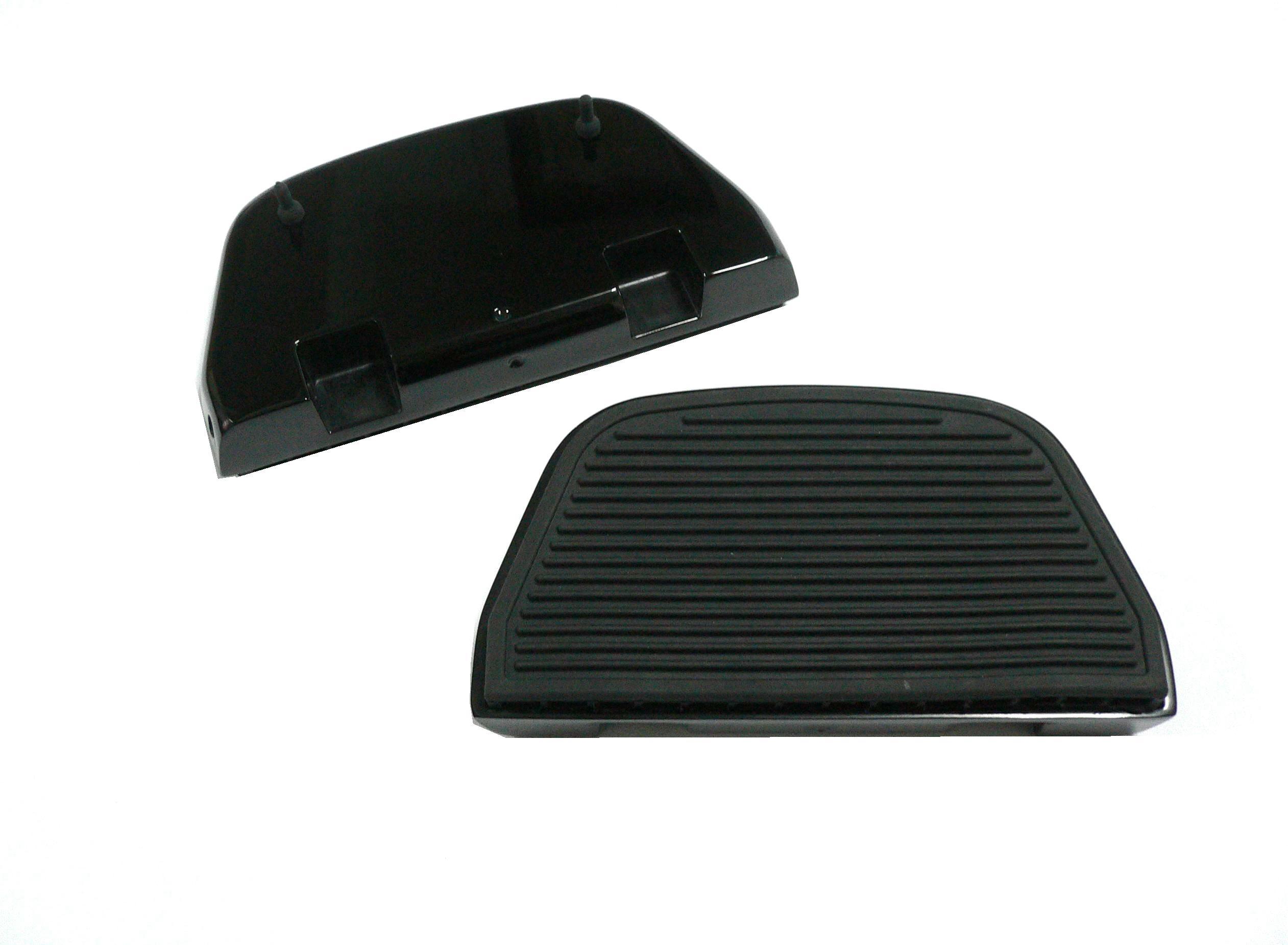 Black Rear Ribbed Passenger Footboard Kit