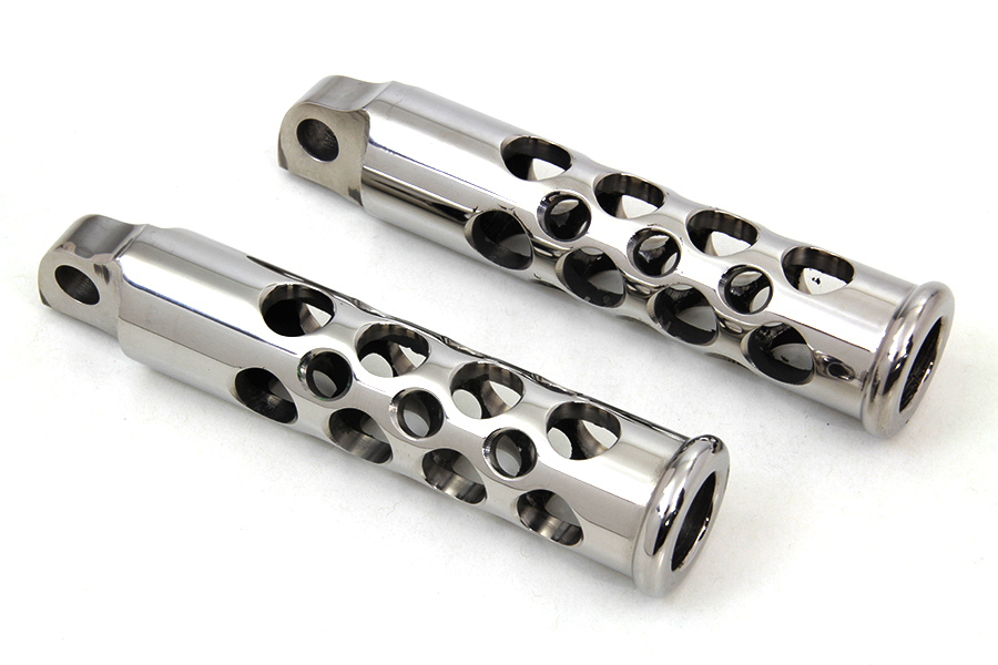 Swiss Cheese Style Footpeg Set Stainless Steel