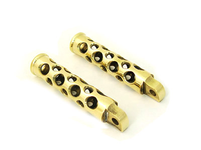 Swiss Cheese Style Footpeg Set Brass