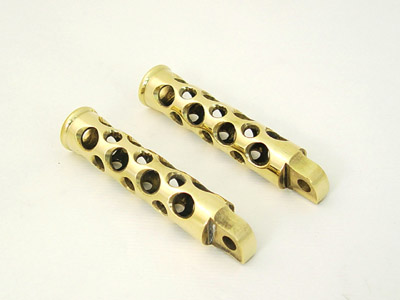 Swiss Cheese Style Footpeg Set Brass