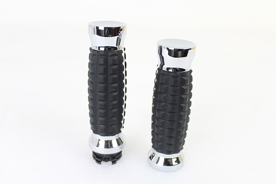 Alligator Style Throttle By Wire Grip Set Chrome