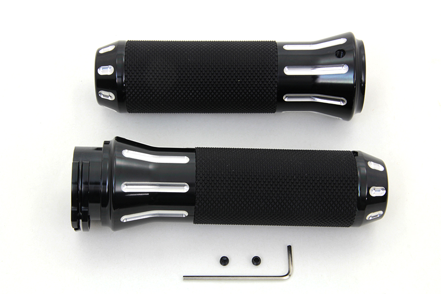 Black Cobra Style Handlebar Grip Set