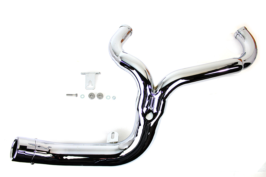 FLT 2:1 Lake Style Exhaust System Chrome