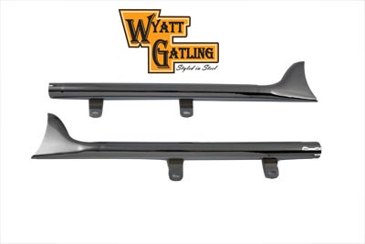 Chrome 29' Fishtail FLSTS 1997-UP Softai Springer Exhaust Tip Set