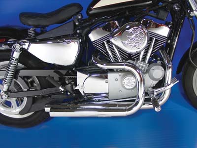 Chrome 2004-06 XL Sportster Straight Cut Side Pipes