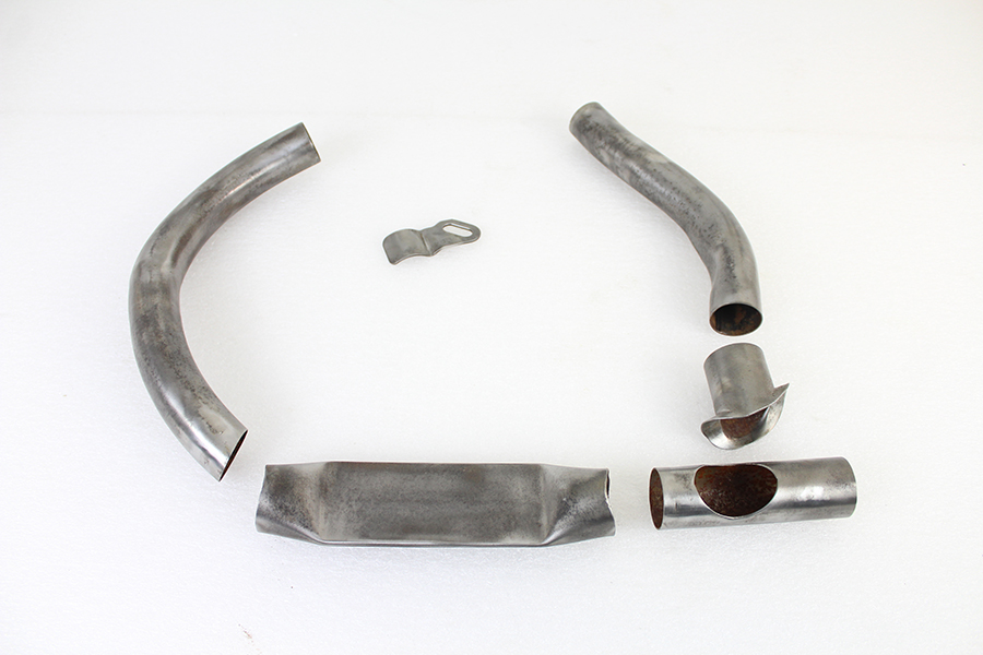 45 Exhaust Header Set DIY Raw Steel