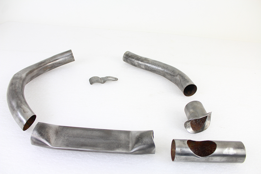 45 Exhaust Header Set DIY Raw Steel