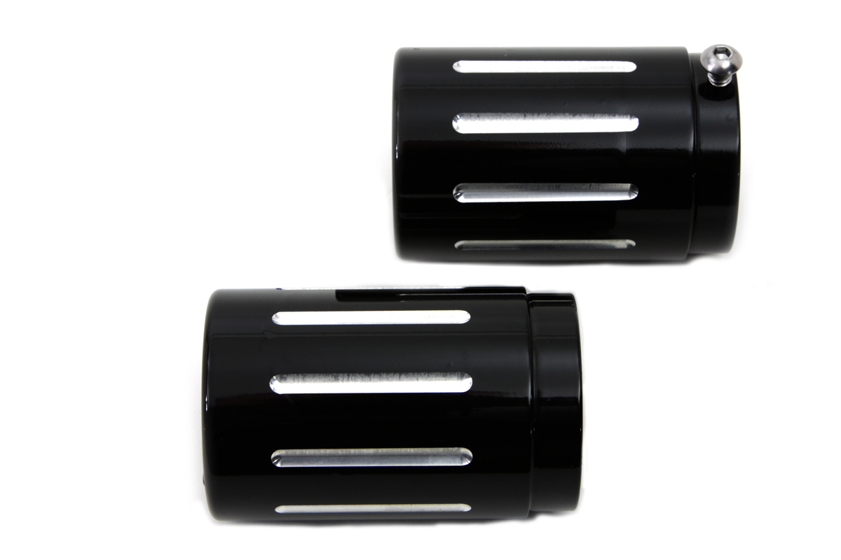 Black Ball Milled Tips for 2-1/4" Straight Pipe Exhausts