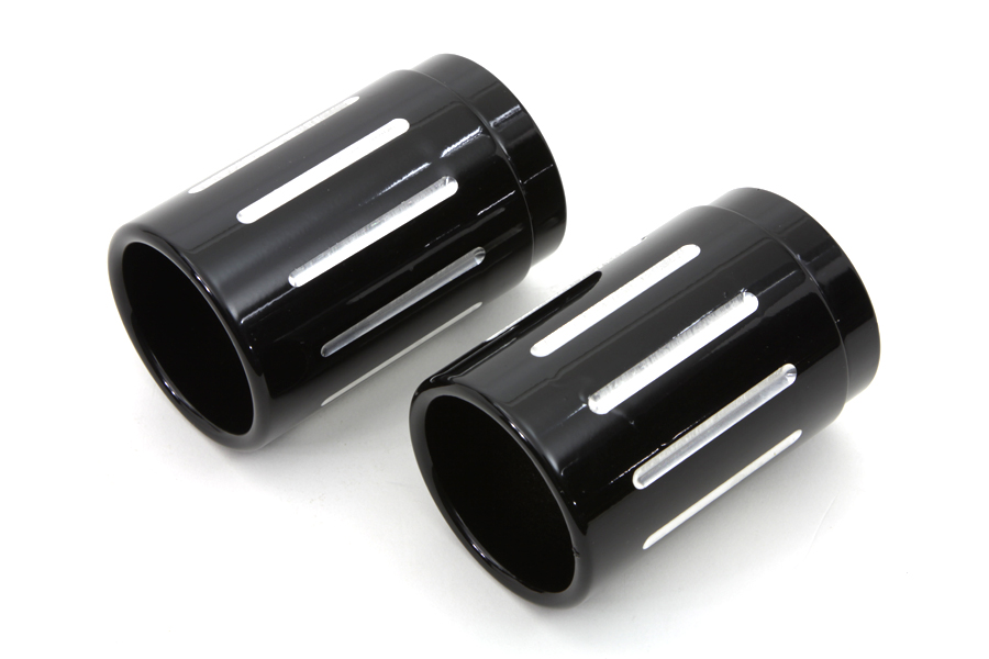 Black Ball Milled Tips for 2-1/4" Straight Pipe Exhausts