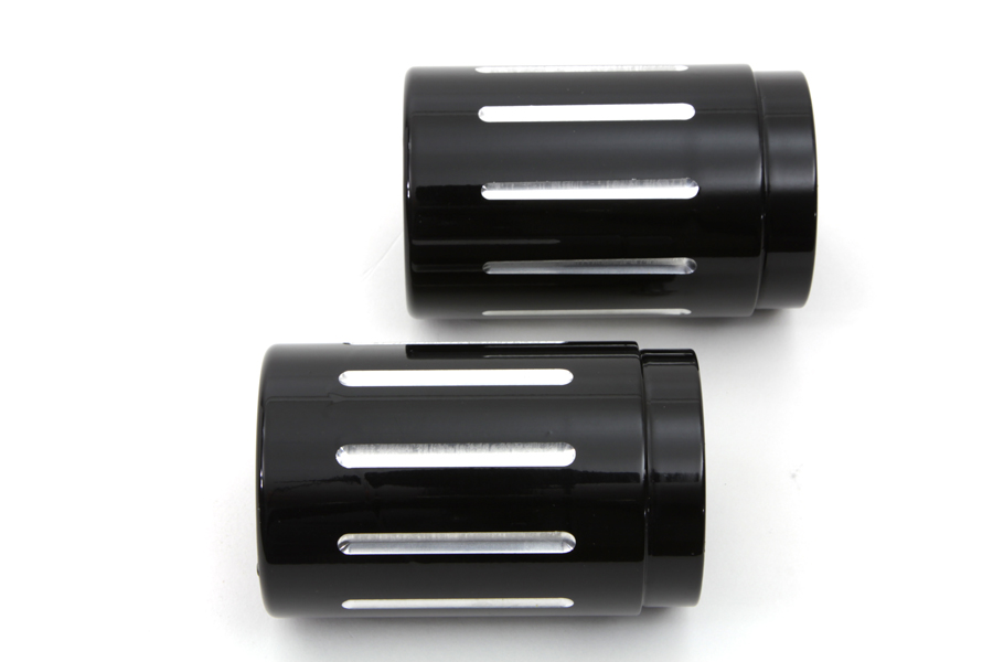 Black Ball Milled Tips for 2-1/4" Straight Pipe Exhausts