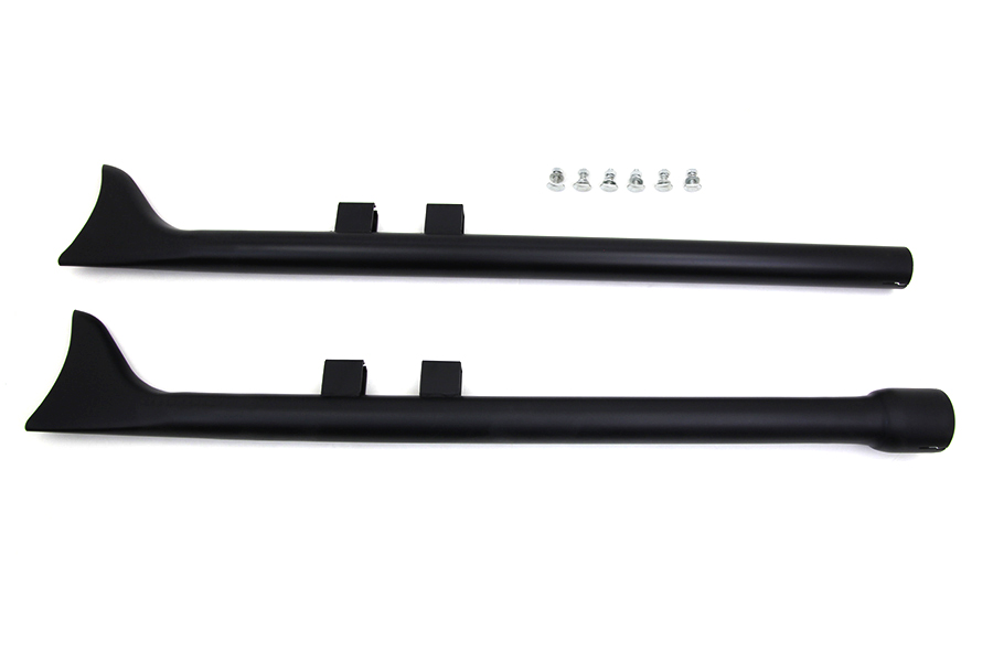 M8 36 Straight Fishtail Exhaust Extension Set Black