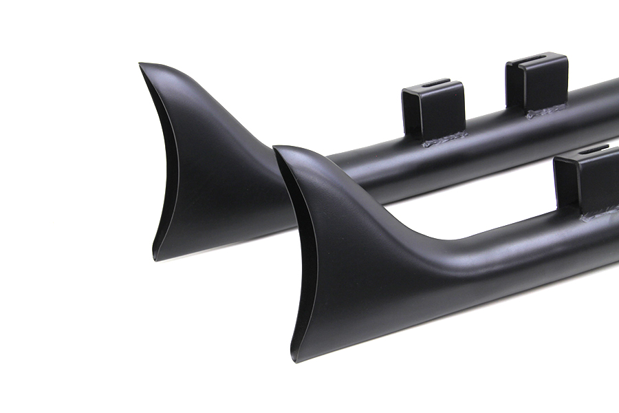 M8 33 Straight Fishtail Exhaust Extension Set Black