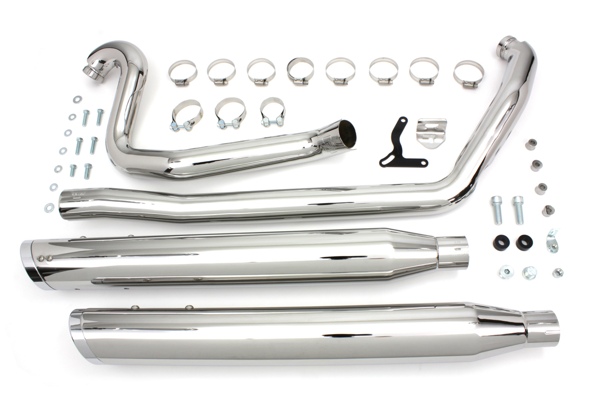 Chrome FLT 2007-UP V&H Dual Exhaust W/O Crossover Tubes