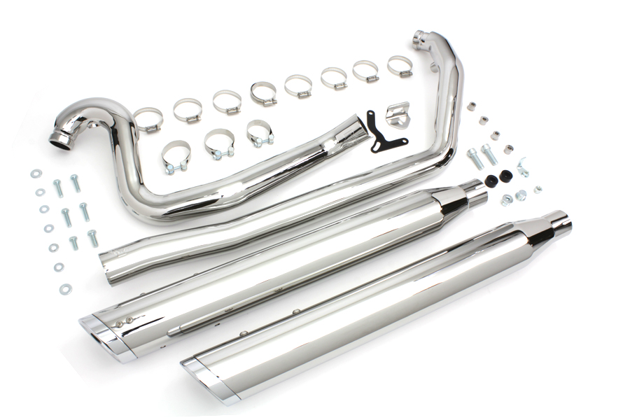 Chrome FLT 2007-UP V&H Dual Exhaust W/O Crossover Tubes