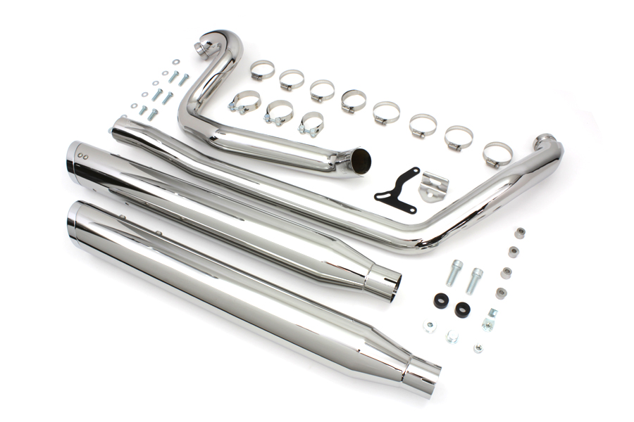 Chrome FLT 2007-UP V&H Dual Exhaust W/O Crossover Tubes