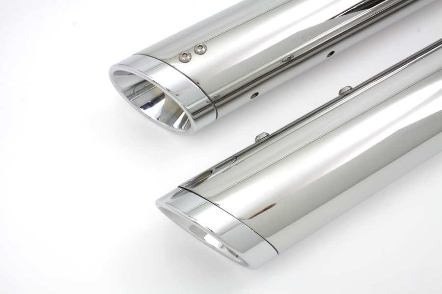 Chrome FLT 2007-UP V&H Dual Exhaust W/O Crossover Tubes