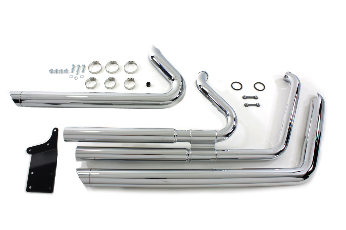 Chrome 2012-UP DYNA FXD Big Shots Exhaust Drag Pipe Set
