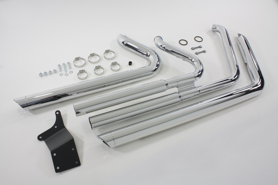 Chrome 2012-UP DYNA FXD Big Shots Exhaust Drag Pipe Set