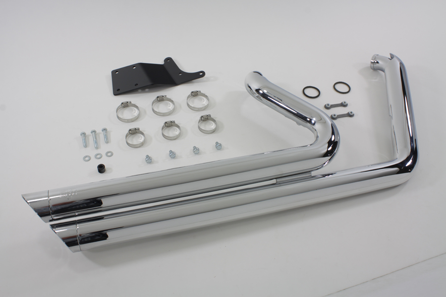Chrome 2012-UP DYNA FXD Big Shots Exhaust Drag Pipe Set