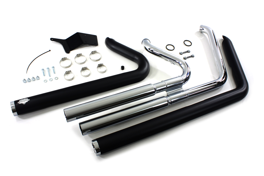 Chrome 2012-UP FXD DYNA Short Shots Exhaust Drag Pipe Set