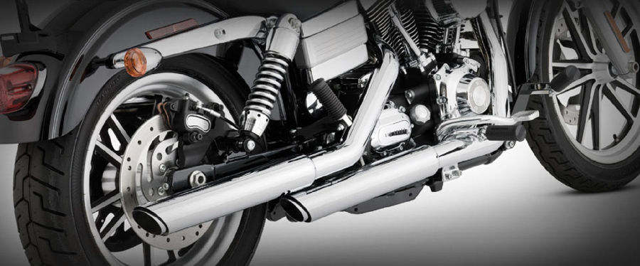 V&H 1991-2010 FXD Dyna Super Glide Twin Slash Slip-On Mufflers