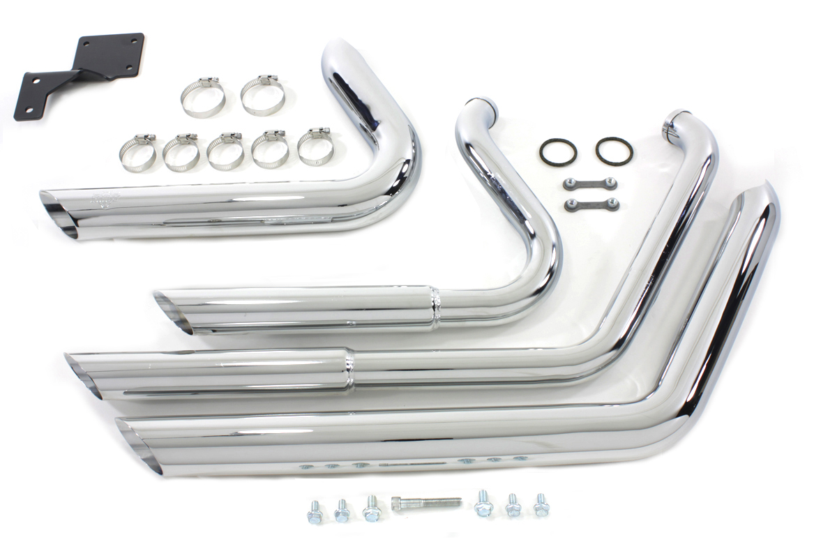 Chrome 2012-UP Harley Softails Short Shots Exhaust Drag Pipe Set