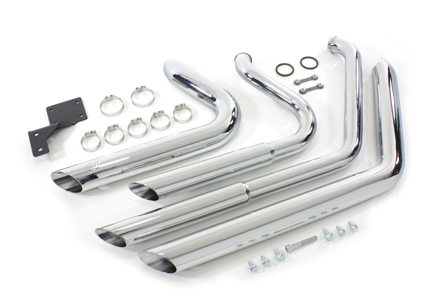 Chrome 2012-UP Harley Softails Short Shots Exhaust Drag Pipe Set